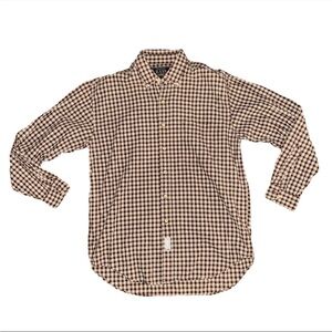 Vintage GH Bass Shirt Mens M Plaid Button Up Long Sleeve Retro 90s